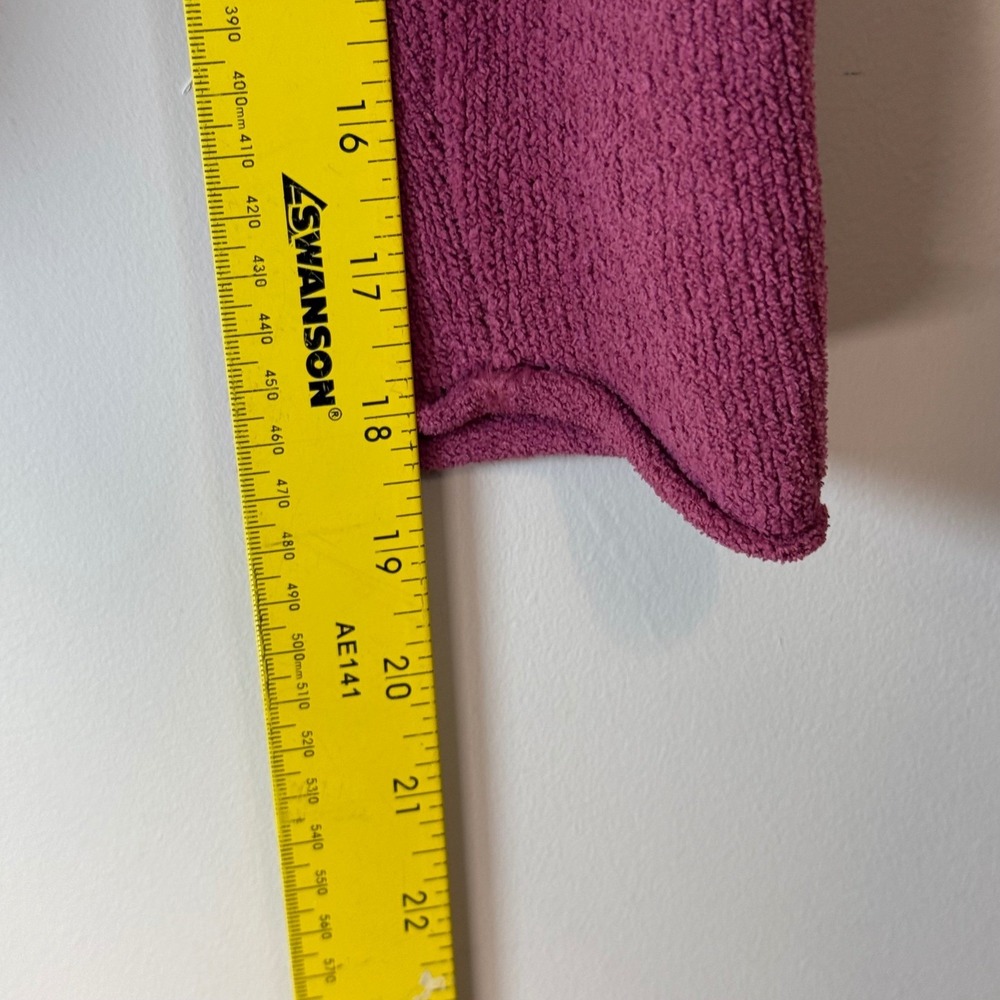 Life is Good Full Zip Hoodie Womens S Berry Pink Fair Textured Knit Sweater Cozy - Picture 8 of 8